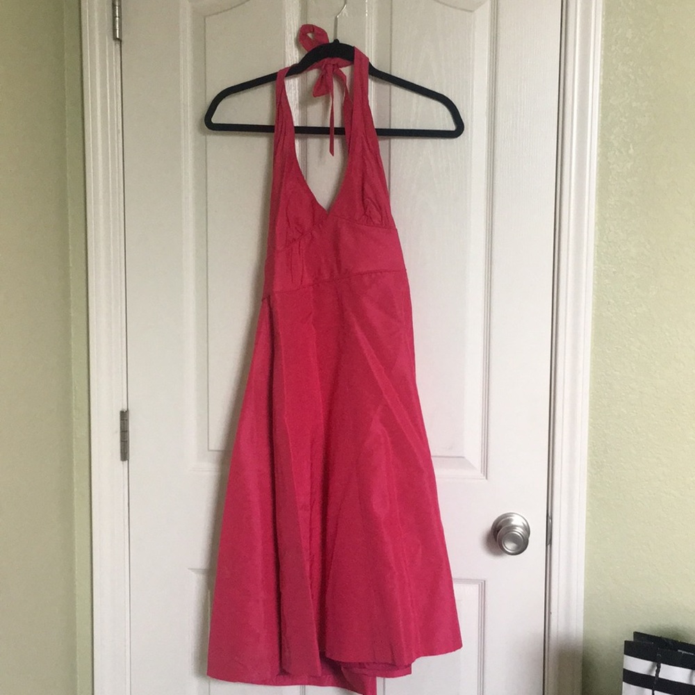 JCrew Fuchsia Halter Dress